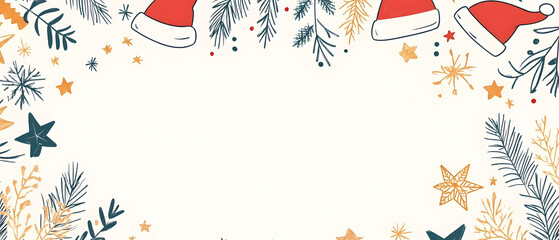 Luxurious Christmas and Holiday Promotion Banner with Elegant Ornaments, for Tags, Posters, and Banners with Ample Space for Custom Text Overlay