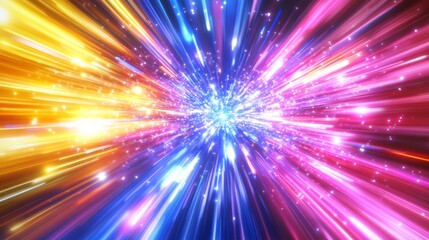 Abstract digital technology background. Innovation high-tech future, network connection, speed movement, AI, metaverse, communication, big data, data transfer, Network, cyber light trails.