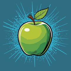 green apple vector for design needs 