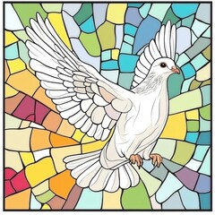 Stained Glass Dove of Peace