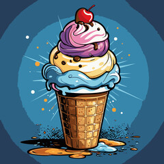 ice cream vector for design needs 
