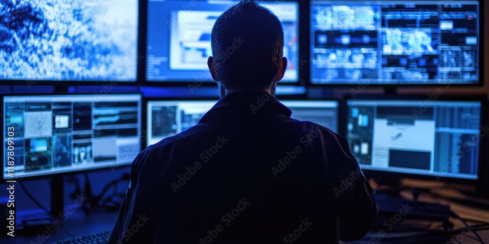 Leinwandbilder a cyber threats framework showcasing methods for threat analysis, detection tools, and mitigation st