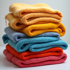 pile of colorful towels