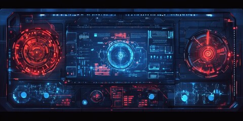 Obraz premium A cyber threats framework illustrating threat indicators, detection tools, and strategies for mitigation.