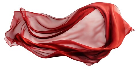 
red veil textile isolated on white or transparent png


