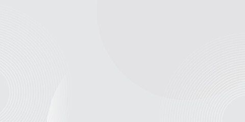 White geometric abstract background overlap layer on bright space with lines effect decoration. Modern graphic design element circles style concept for banner.
