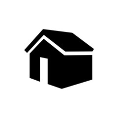 Black house icon isolated on white background