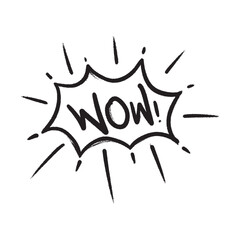 Hand drawn of cloud speech spray painted bubble doodle illustration