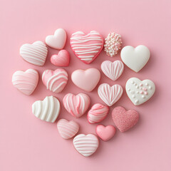 Obraz premium heart shaped candies