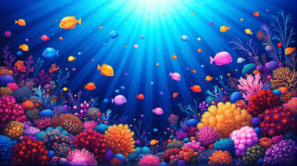 Fototapeta premium coral reef in aquarium
