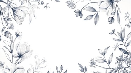 artistic botanical circles, gentle floral borders, minimalist wreath designs, delicate line art flowers, continuous stroke leaves, elegant nature frames, hand sketched garlands, romantic botanical