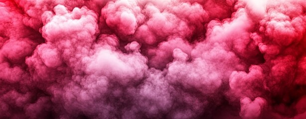 Fototapeta premium Dramatic Red Smoke Clouds in Dark Atmosphere