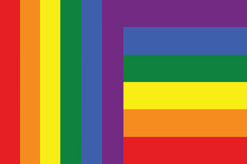 LGBT Rainbow flag, symbol of pride month celebrate annual in June, Illustrator vector.