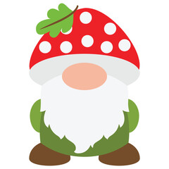 Forest  gnome  vector cartoon illustration