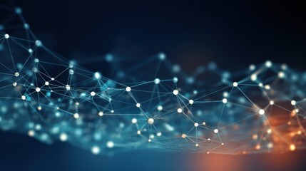 A science and technology presentation template with a cutting-edge plexus background, featuring interconnected particles and lines that subtly shift to convey motion and innovation. 