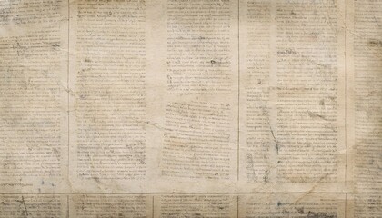 Obraz premium Old newsprint texture with a grunge, vintage and aged feel. This paper features a classic look with creases