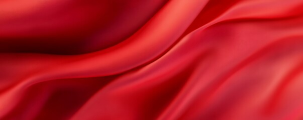 Obraz premium Abstract red fabric with soft wave texture background