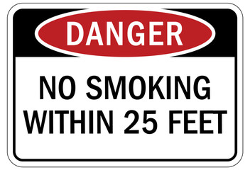 No smoking sign within 25 feet
