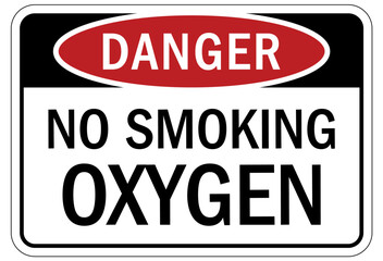 No smoking sign oxygen