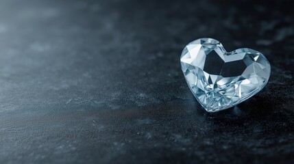 Radiant icy blue zircon heart for elegant jewelry design and decor
