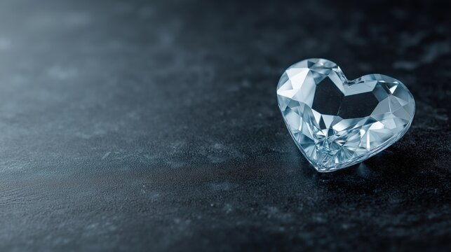 Radiant icy blue zircon heart for elegant jewelry design and decor
