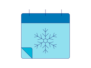 Calendar icon. Winter icon. Flat vector icons. 