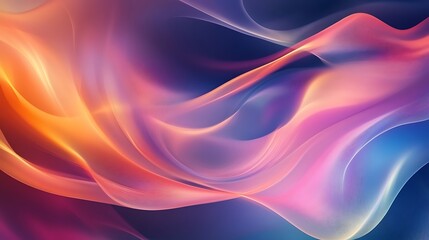 Abstract Colorful Waves Flowing Seamlessly Together