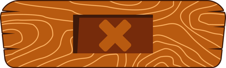 Wooden Gaming UI Button