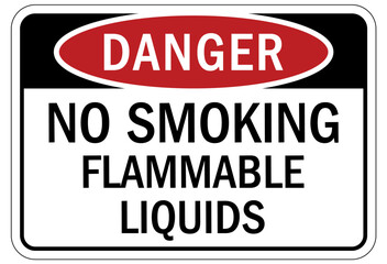 No smoking sign no smoking flammable liquids