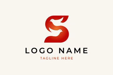Letter S Bird Logo Design