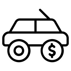 Drive Pay Line Icon