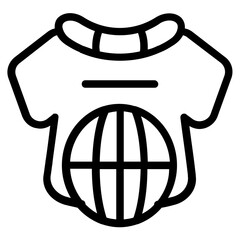 Clothes Donation Line Icon