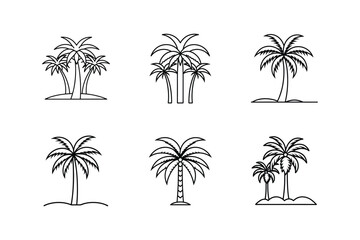 Fototapeta premium date palm grove illustration vector
