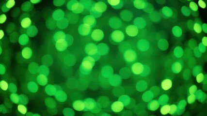 Obraz premium Abstract Green Bokeh Background A Dreamy and Ethereal Blur of Light Points