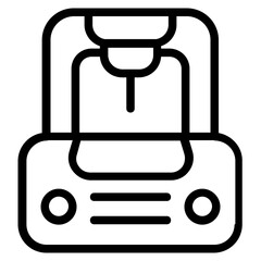 Laser Cutter Line Icon