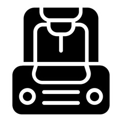 Laser Cutter Solid Icon