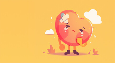 Naklejka premium heart with drops