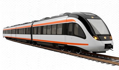 Naklejka premium Modern train on transparent background