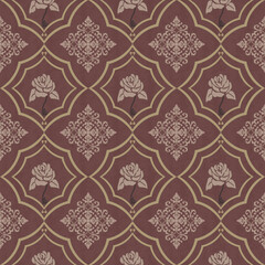Damask refers to woven fabric with floral or geometric patterns created from a special weave that creates a distinctive pattern on the fabric. This weaving uses a technique of using multi-colored yarn