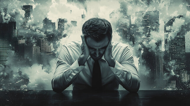 絶望を感じるビジネスマンのイメージ