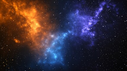 Obraz premium Vivid cosmic nebula: vibrant colors in a starry universe