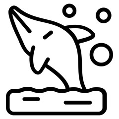 Dolphin Line Icon