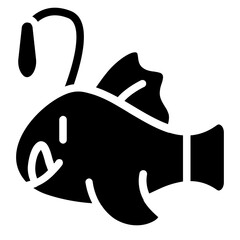 Angler FIsh Solid Icon