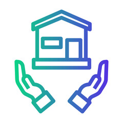 property Line Gradient Icon