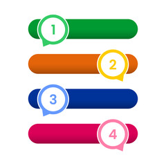 Fototapeta premium Colorful labels for writing signs