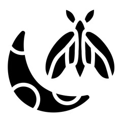 Moth Solid Icon