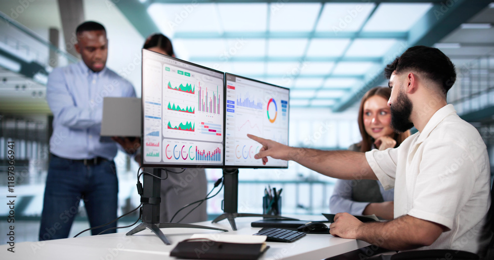 Poster kpi business analytics data dashboard