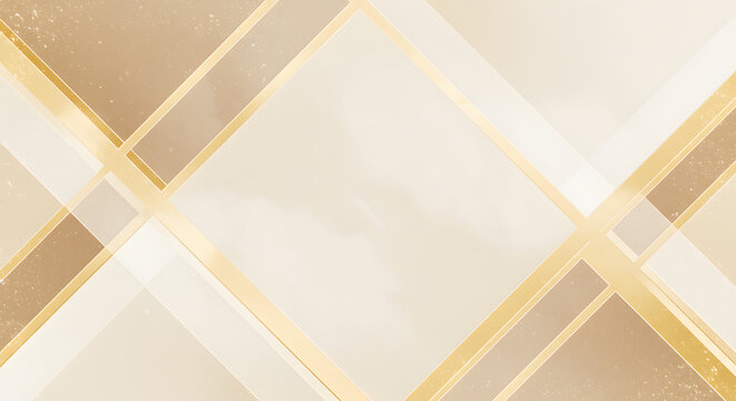  Elegant abstract background showcasing a blend of gold and white triangles, offering a sophisticated visual appeal.