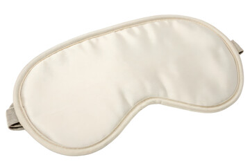 Beige sleep mask isolated with transparent background