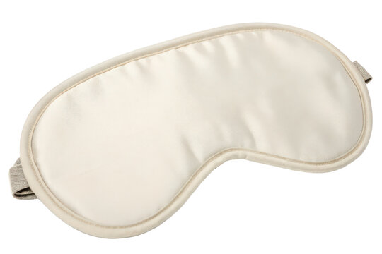 Beige sleep mask isolated with transparent background